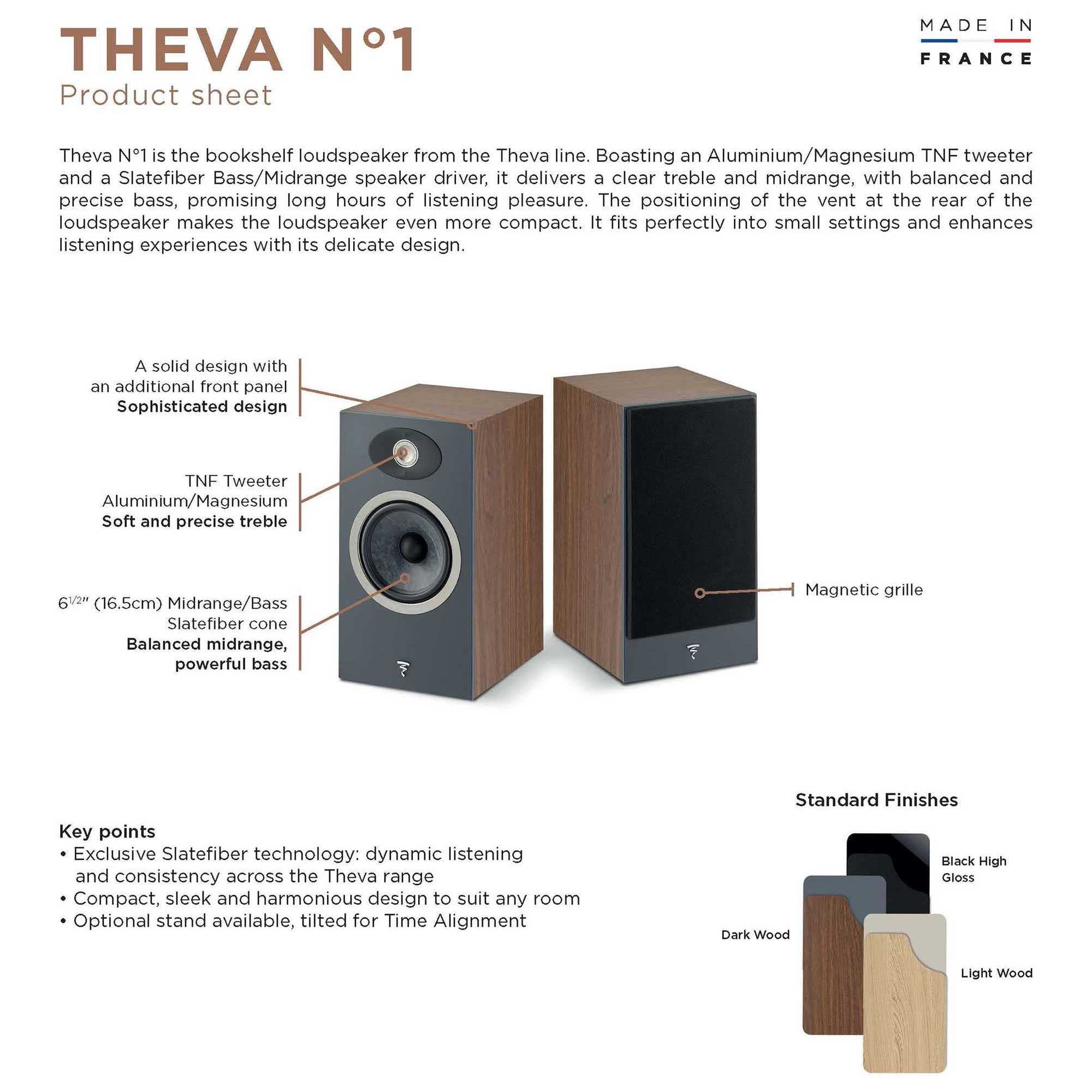Amazon.co.jp: Focal Theva N°1-2-Way 本棚 ラウドスピーカー